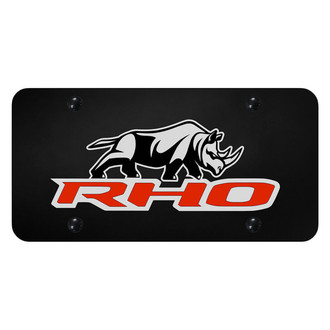 Autogold® - UV Printed Black License Plate with RHO Stacked Logo