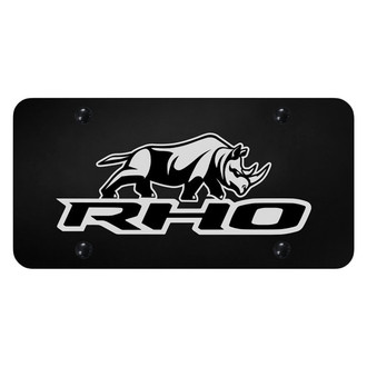 Autogold® - UV Printed Black License Plate with Black RHO Stacked Logo