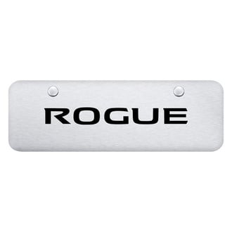 Autogold® - Brushed Mini Size License Plate with Laser Etched Rogue Logo