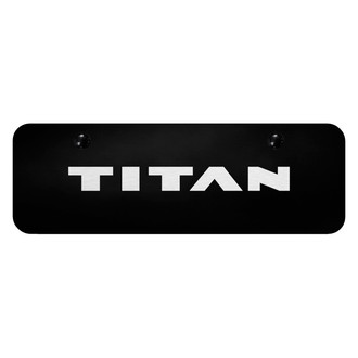Autogold® - Black Mini Size License Plate with Laser Etched Titan Logo