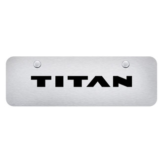 Autogold® - Brushed Mini Size License Plate with Laser Etched Titan Logo
