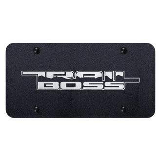 Autogold® - Rugged Black License Plate with Laser Etched Trail Boss Logo