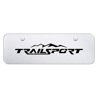 Autogold® - Brushed Mini Size License Plate with Laser Etched TrailSport Logo
