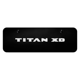 Autogold® - Black Mini Size License Plate with Laser Etched Titan XD Logo