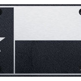 Autogold® - Rugged Black License Plate with Laser Etched Texas Subdued Flag
