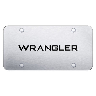 Autogold® - Brushed License Plate with Laser Etched Wrangler Logo
