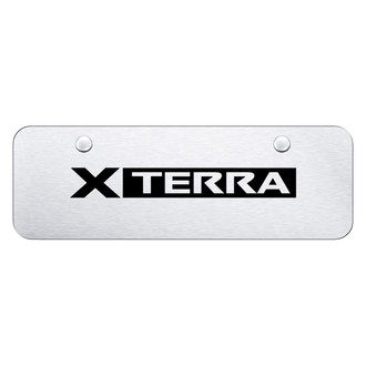 Autogold® - Brushed Mini Size License Plate with Laser Etched Xterra Logo