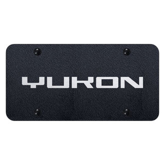 Autogold® - Rugged Black License Plate with Laser Etched Yukon Logo