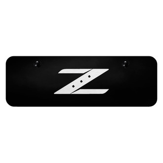 Autogold® - Black Mini Size License Plate with Laser Etched Z Logo