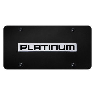 Autogold® - License Plate with 3D Chrome Platinum Logo