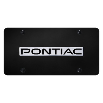 Autogold® - License Plate with 3D Chrome Pontiac Logo