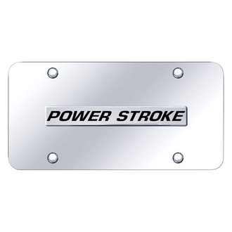 Autogold® - Chrome License Plate with 3D Power Stroke Logo