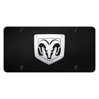 Autogold® - License Plate with 3D Brushed Ram Emblem