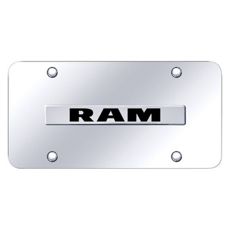 Autogold® - Chrome License Plate with 3D Chrome RAM Logo