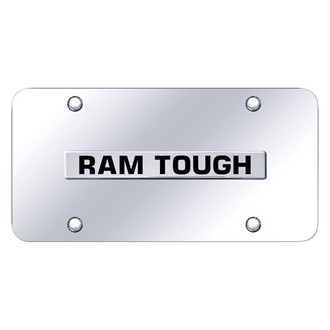 Autogold® - Chrome License Plate with 3D Chrome Ram Tough Logo