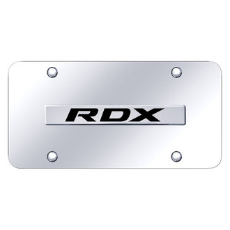Autogold® - Chrome License Plate with 3D Chrome RDX Logo