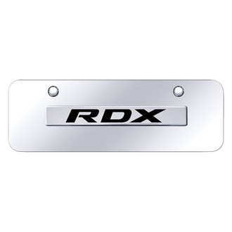Autogold® - Chrome Mini Size License Plate with 3D Chrome RDX Logo