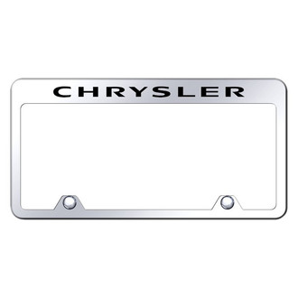 Autogold® - Inverted Chrome License Plate Frame with Engraved Chrysler Logo