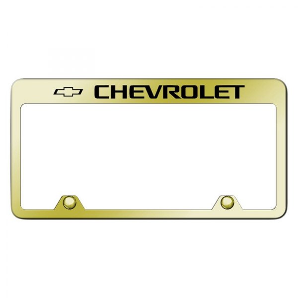 Autogold® - Inverted License Plate Frame with Engraved Chevy Logo