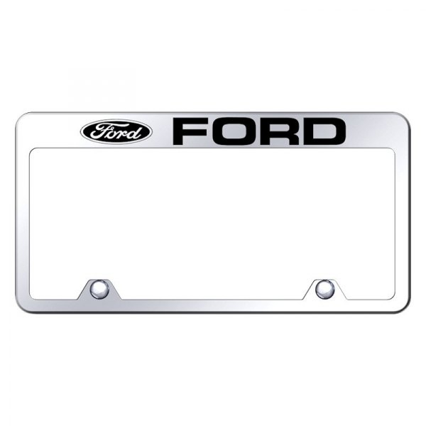 Autogold® - Inverted License Plate Frame with Engraved Ford Logo
