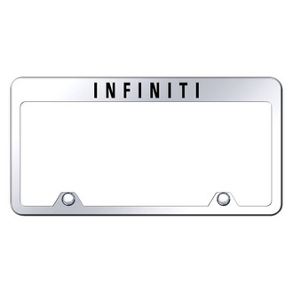 Autogold® - Inverted Chrome License Plate Frame with Engraved Infiniti Logo