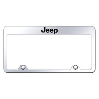 Autogold® - Inverted Chrome License Plate Frame with Engraved Jeep Logo