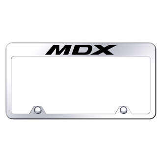 Autogold® - Inverted Chrome License Plate Frame with Engraved MDX Logo