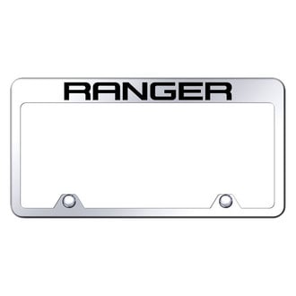 Autogold® - Inverted Chrome License Plate Frame with Engraved Ranger Logo