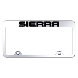Autogold® - Inverted Chrome License Plate Frame with Engraved Sierra Logo
