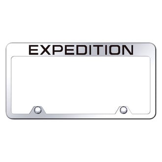 Autogold® - Inverted Chrome License Plate Frame with Engraved Expedition Logo