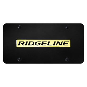Autogold® - Black License Plate with 3D Gold Ridgeline Logo