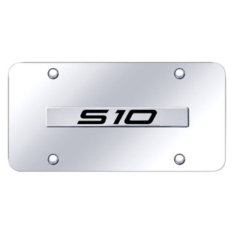 Autogold® - Chrome License Plate with 3D S-10 Logo