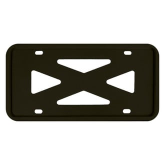 Autogold® - 4-Hole Wide Rail Black License Plate Frame
