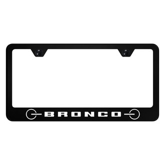 Autogold® - UV Printed Black License Plate Frame with Bronco 2020 Grill