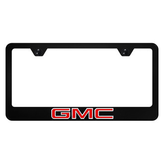 Autogold® - UV Printed Black License Plate Frame with GMC Logo