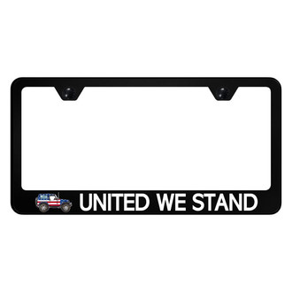 Autogold® - UV Printed Black License Plate Frame with Jeep UWS Logo
