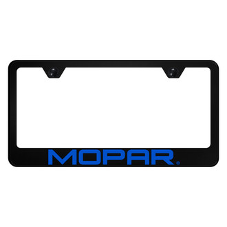 Autogold® - UV Printed Black License Plate Frame with Mopar Logo