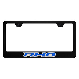 Autogold® - UV Printed Black License Plate Frame with Blue RHO Logo