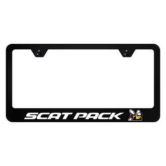 Autogold® - UV Printed Black License Plate Frame with Scat Pack Logo