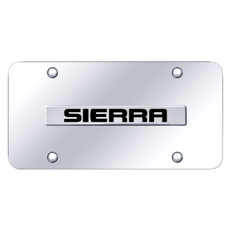 Autogold® - Chrome License Plate with 3D Chrome Sierra Logo