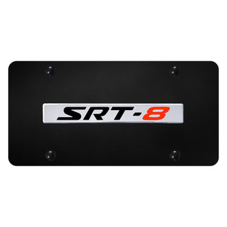 Autogold® - License Plate with 3D Chrome SRT-8 Logo