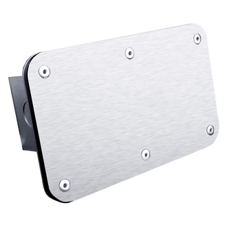 Autogold® - Brushed Blank Rectangle Hitch Cover for 2" Receivers
