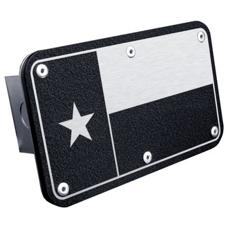 Autogold® - Rugged Black Hitch Cover with Texas Subdued Flag Logo for 2" Receivers