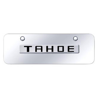 Autogold® - Chrome Mini Size License Plate with 3D Chrome Tahoe Logo