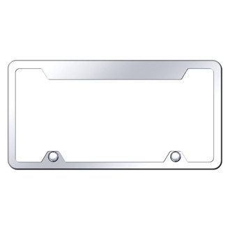 Autogold® - Wide-Top Chrome License Plate Frame