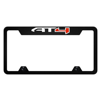 Autogold® - UV Printed Black License Plate Frame with AT4 Logo