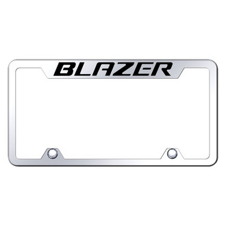 Autogold® - Truck Chrome License Plate Frame with Laser Etched Blazer Logo