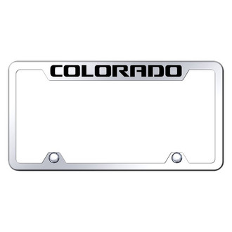 Autogold® - Truck Chrome License Plate Frame with Laser Etched Colorado Logo