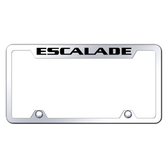 Autogold® - Truck Chrome License Plate Frame with Laser Etched Escalade Logo