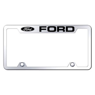 Autogold® - Truck Chrome License Plate Frame with Laser Etched Ford Logo